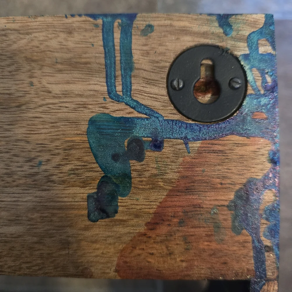 HANDCRAFTED Upcycled Wood Wine Rack HANDPAINTED Bar Decor Wall Art Decor
